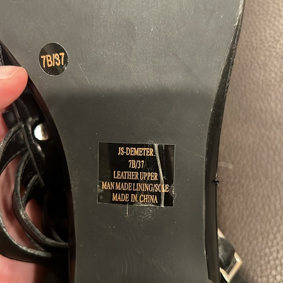 Jessica Simpson Demeter Black Leather Thong Sandal - Size 7 - Picture 4 of 7